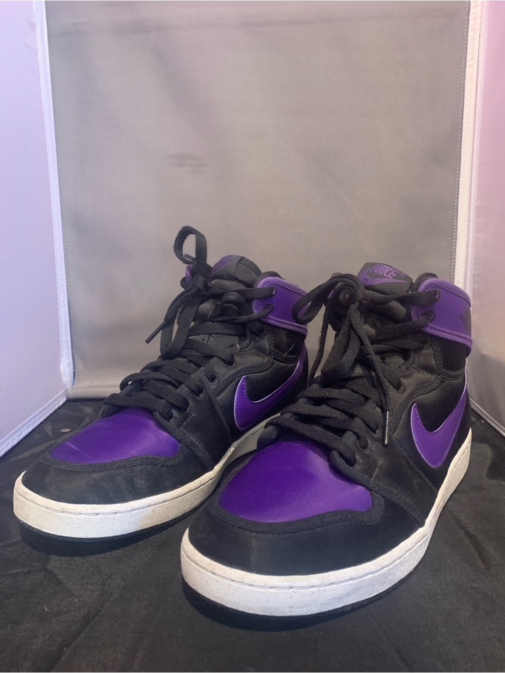 Men’s Nike 1 KO ( AJKO ) High Sneaker in Black and Field Purple